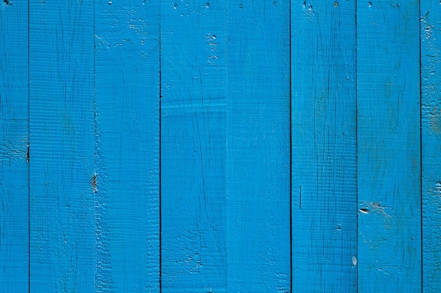 Superficie di tavole di legno dipinte di blu