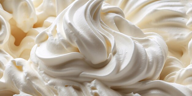Superficie generativa di gelato alla vaniglia AI close-up consistenza di gelato bianco come sfondo