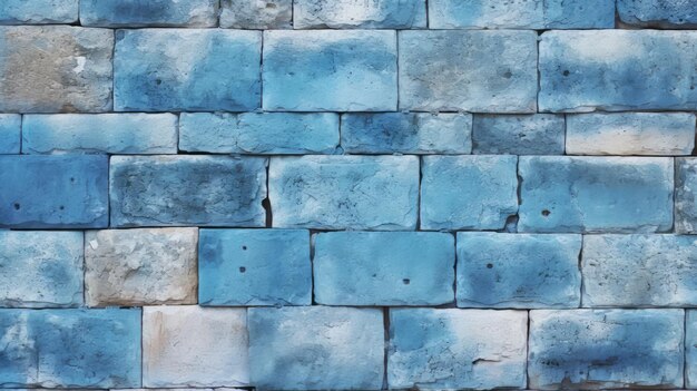 Superficie realistica della parete in pietra blu Trompel'oeil con Qu luminoso