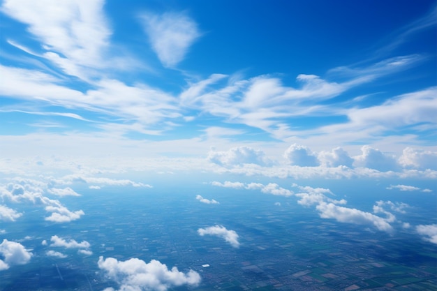 Superficie strutturata del cielo blu che evoca l'essenza delle nuvole tranquille