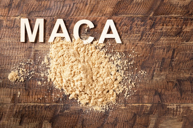 Superfood in polvere di Maca disidratata del Sud America