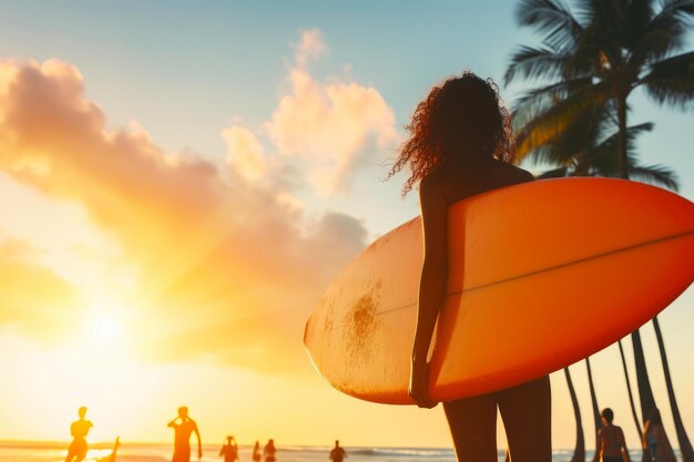 Surf al tramonto, spazzato dal vento