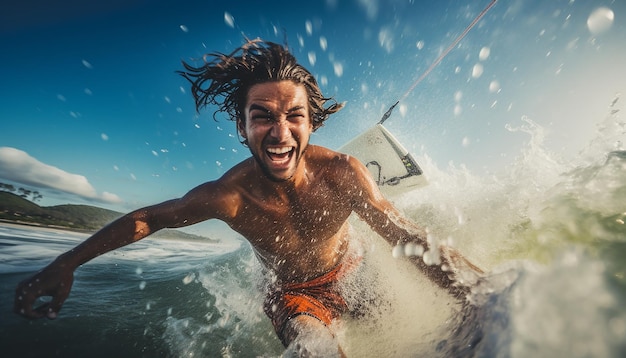 Surf kitesurf paraciclismo servizio fotografico in azione Fotografia sportiva