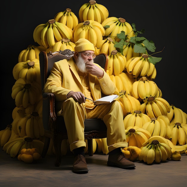 surrealismo un uomo e una banana