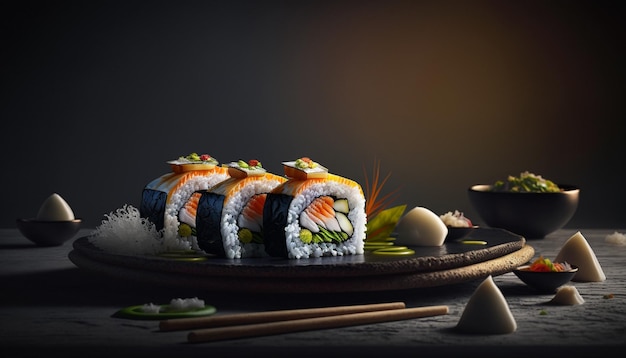 Sushi artistico con un tocco moderno