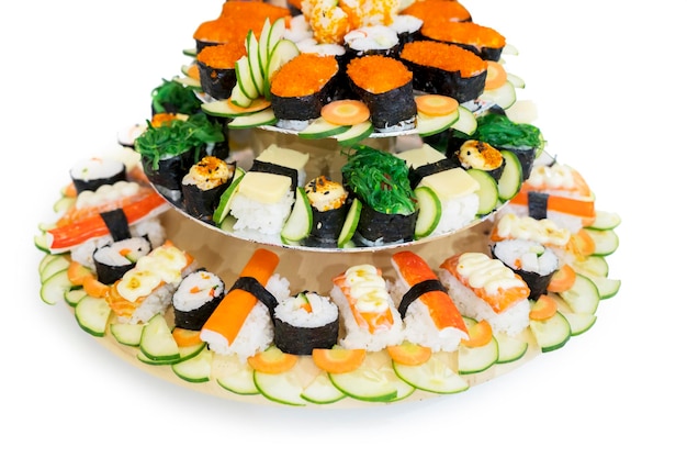 Sushi giapponese impilato