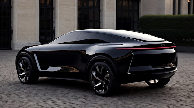 Suv sport coupé concept car immagine nera Ai generato art