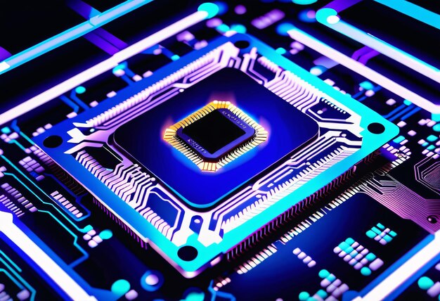 Svelare la potenza di domani Esplorare il moderno chip CPU Immagine Immergersi nell'innovazione e nelle prestazioni