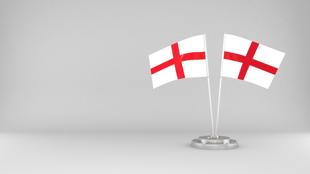 Sventolando la bandiera dell'Inghilterra 3d rendering sfondo