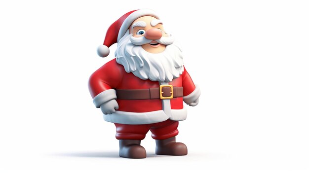 Sviluppatore 3D Pixar colorato carino felice immagine completa Santa Generative ai