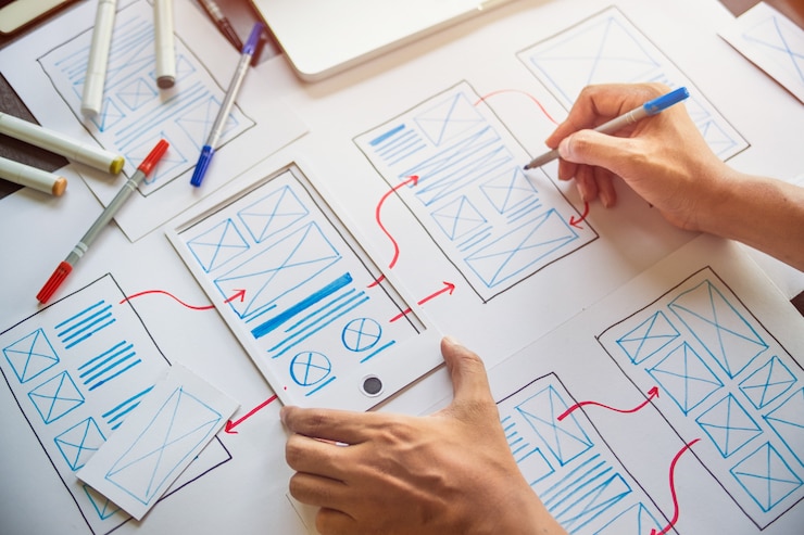 Foto sviluppo di prototipi di applicazioni grafiche per ux