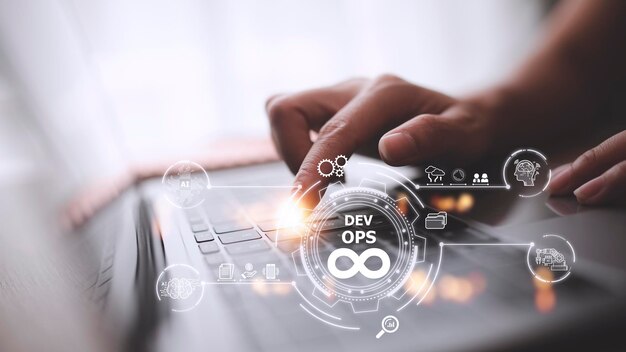 Sviluppo software di concetto DevOps e programmazione agile delle operazioni IT