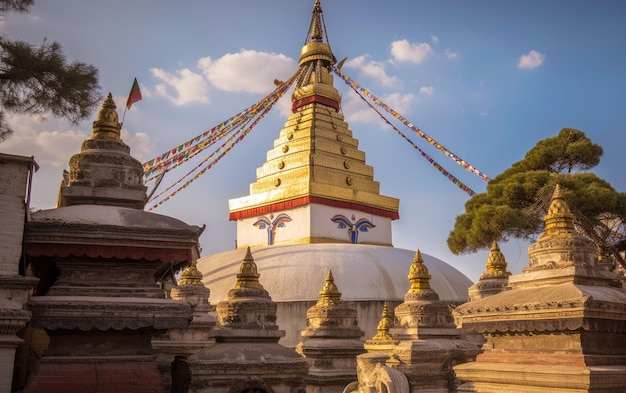 Swayambhunath Stupa IA generativa