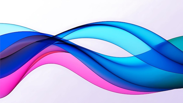 Swirls arcobaleno astratto ondata blu sfondo bianco foto di design