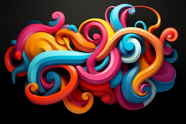Swirly abstract art design