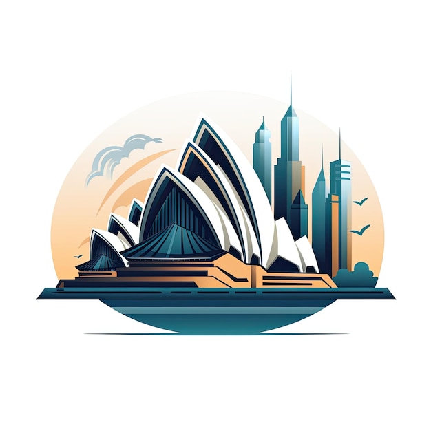 Sydney Opera House Sydney Australia icona illustrazione vettoriale