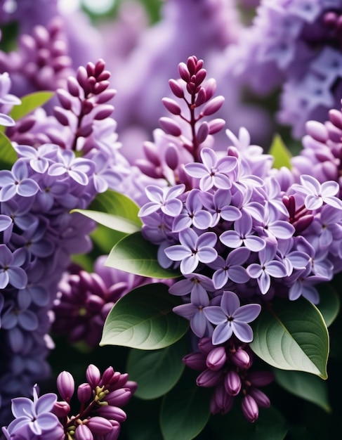 Syringa piante legnose a fiori della famiglia degli olivi o delle oleacee chiamate lilac i fiori crescono in