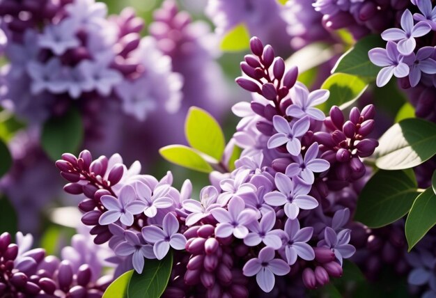 Syringa piante legnose a fiori della famiglia degli olivi o delle oleacee chiamate lilac i fiori crescono in