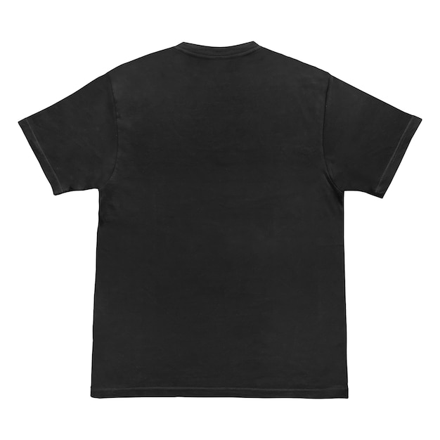 T-shirt bianca modello nero vista anteriore e posteriore su sfondo pulito modello a maniche corte