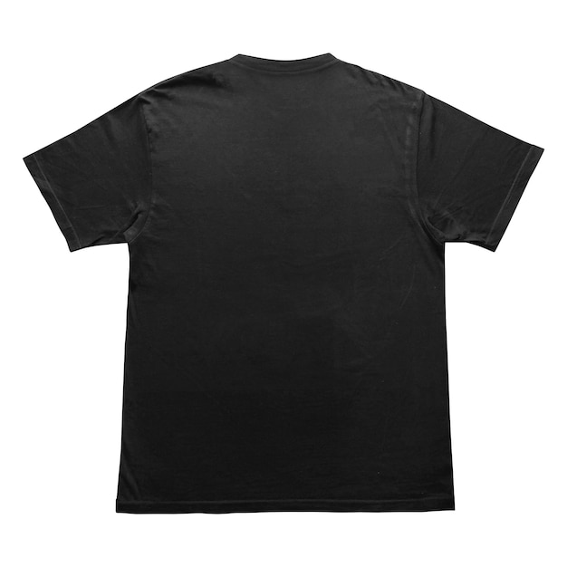 T-shirt bianca modello nero vista anteriore e posteriore su sfondo pulito modello a maniche corte