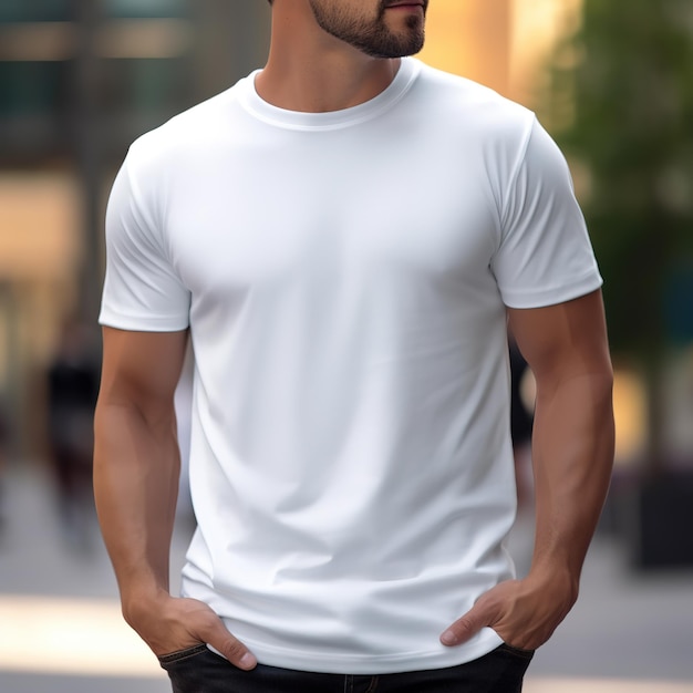 T-shirt completamente bianche per uomo