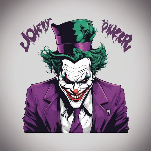 T-shirt con design Joker pronto per la stampa