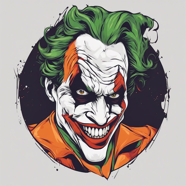 T-shirt con design Joker pronto per la stampa