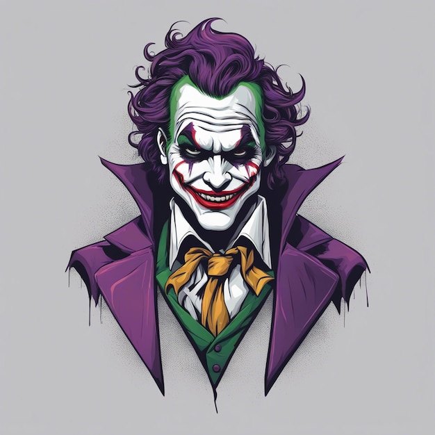 T-shirt con design Joker pronto per la stampa