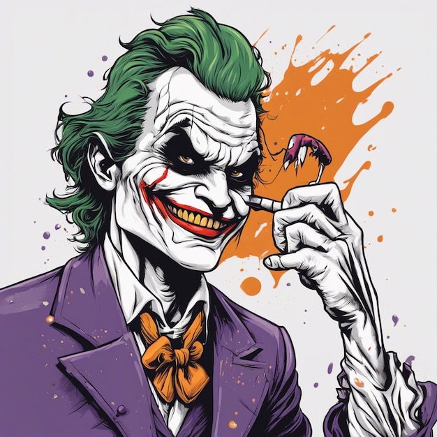 T-shirt con design Joker pronto per la stampa