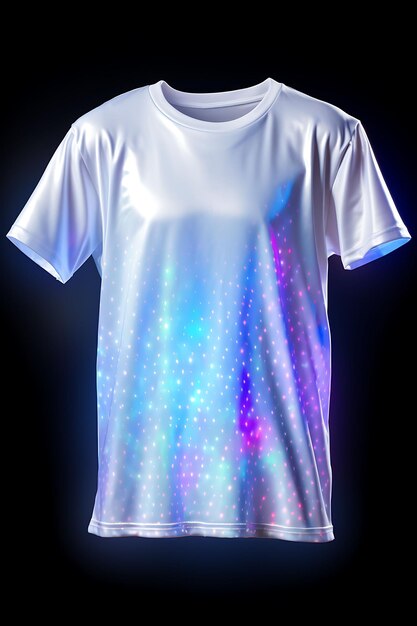 T-shirt crossover con stampa lamina metallica lucida e glamour Co Clean T-shirt bianca per servizio fotografico
