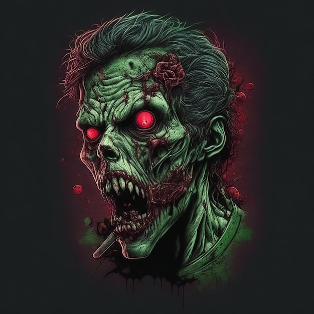 T-shirt design logo zombie