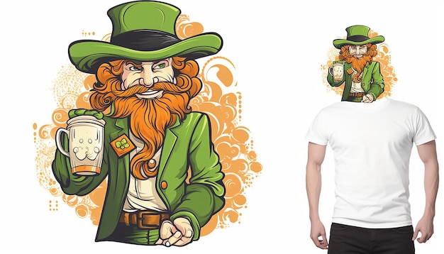 T-shirt di Stpatricks con sfondo bianco