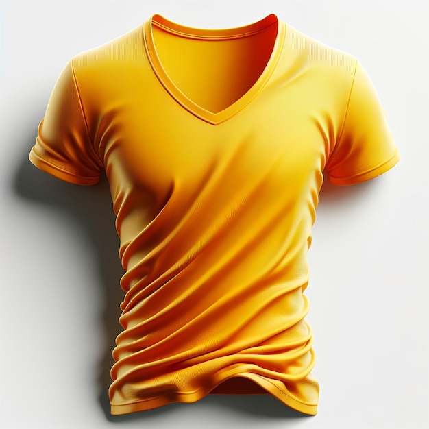 T-shirt giallo mock