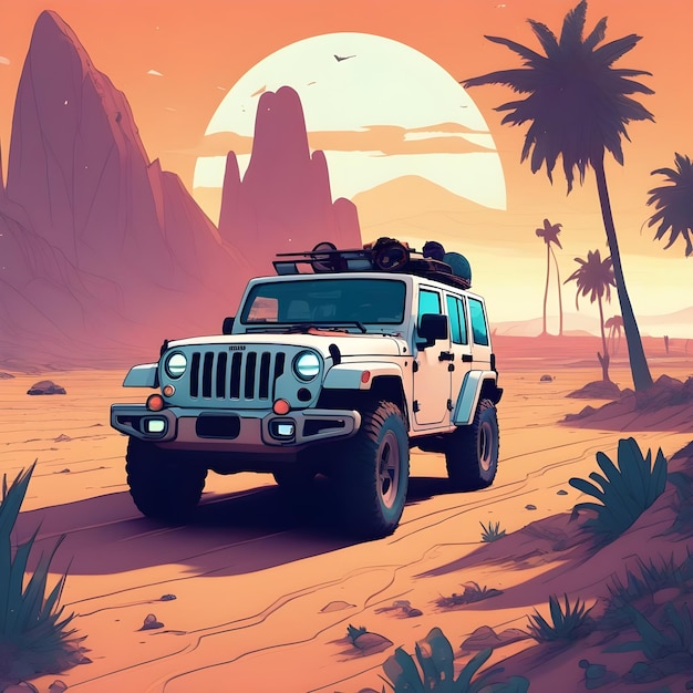 T-shirt Jeep design ai generation