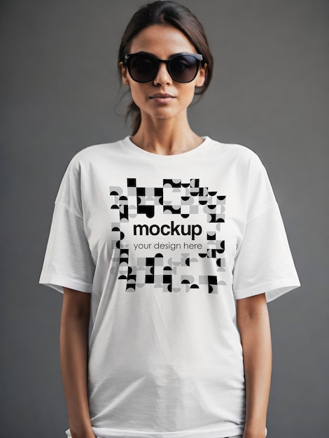 T-shirt mockup tee showcase modello unisex estetico branding merch mockup