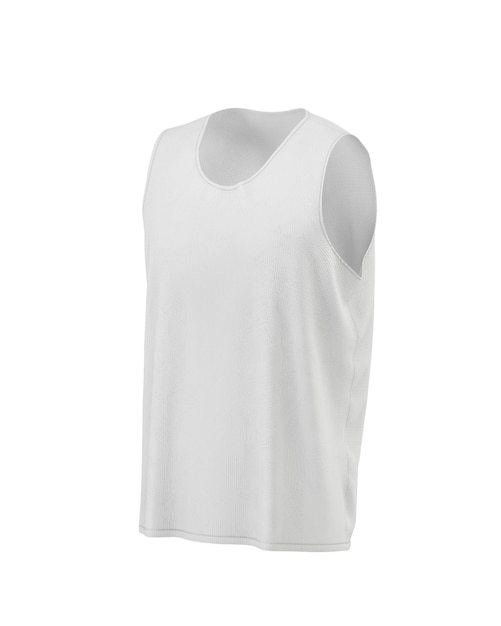 T-shirt senza maniche su sfondo bianco