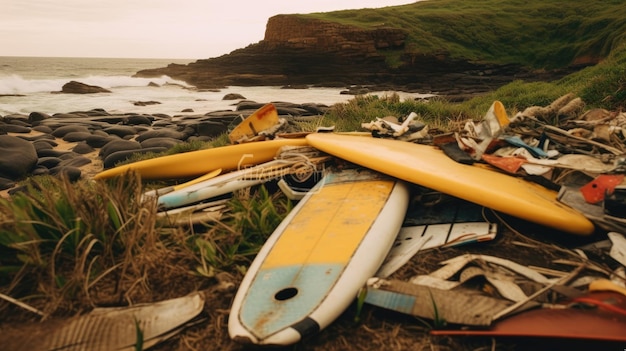 Tabelle da surf usate sulla spiaggia