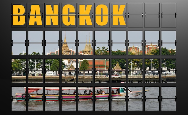 Tabellone per l'aeroporto di Bangkok