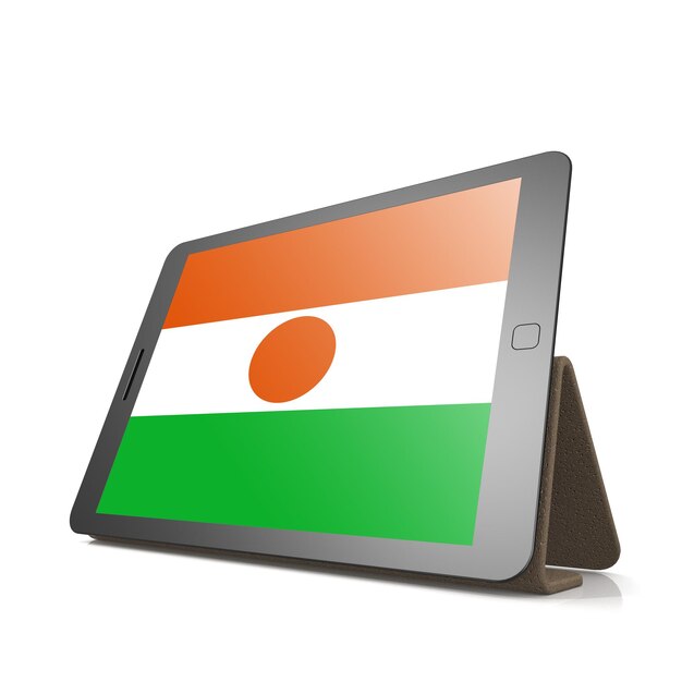 Tablet con bandiera del Niger