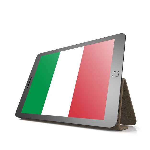 Tablet con bandiera Italia