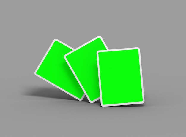 Tablet senza marchio con design a schermo verde modificabile per UIUX Product Showcase 3D Render