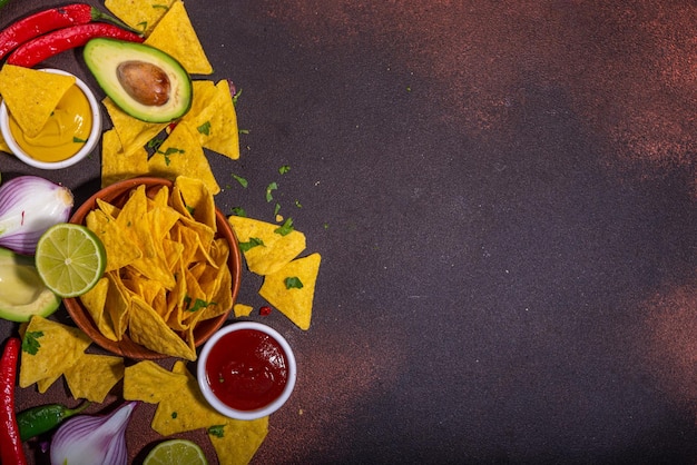 Taco nachos, cibo di strada messicano