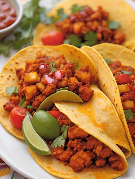 Tacos Al Pastor Immagine di cibo messicano