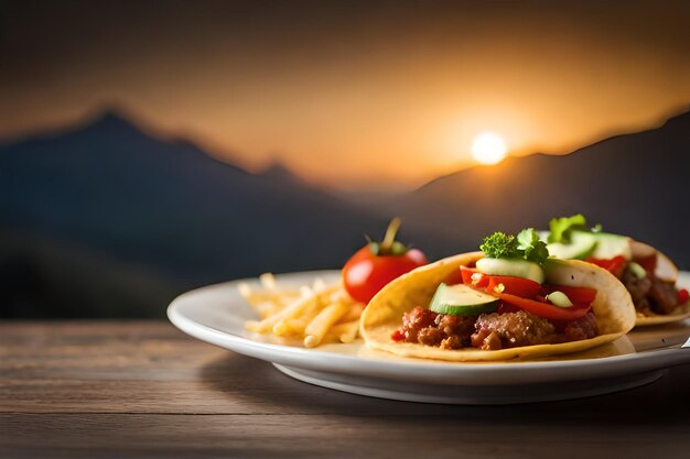 Tacos messicani con manzo in salsa di pomodoro e