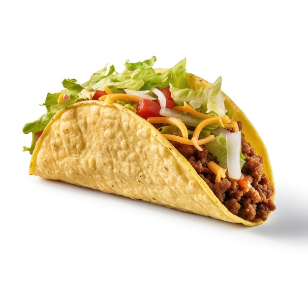 Tacos messicani isolati su uno sfondo bianco