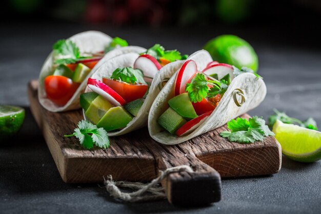 Tacos sani come spuntino per una festa