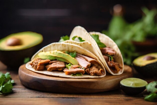 Tacos tradizionali messicani di carne di manzo barbacoa