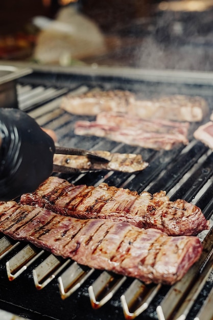 Tagli di manzo di prima qualità in una steakhouse argentina.