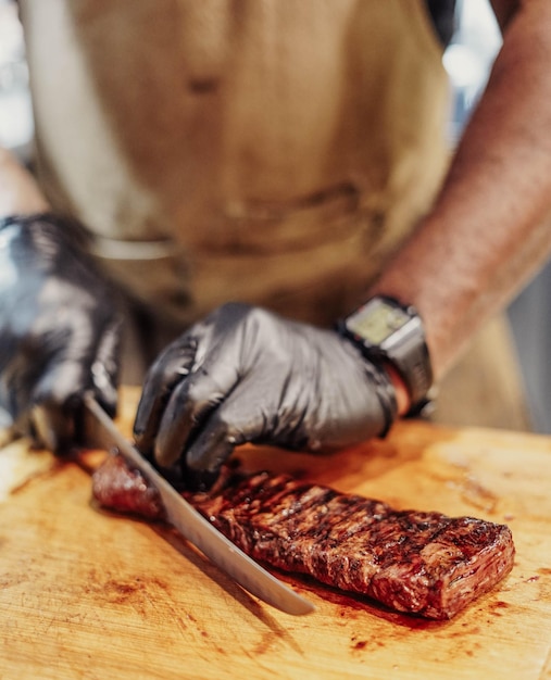 Tagli di manzo di prima qualità in una steakhouse argentina.