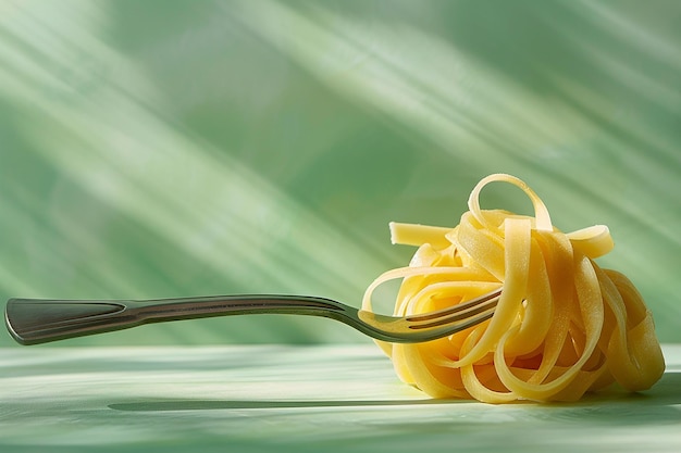 Tagliatelle come percorso lungo il quale viene guidata una forchetta